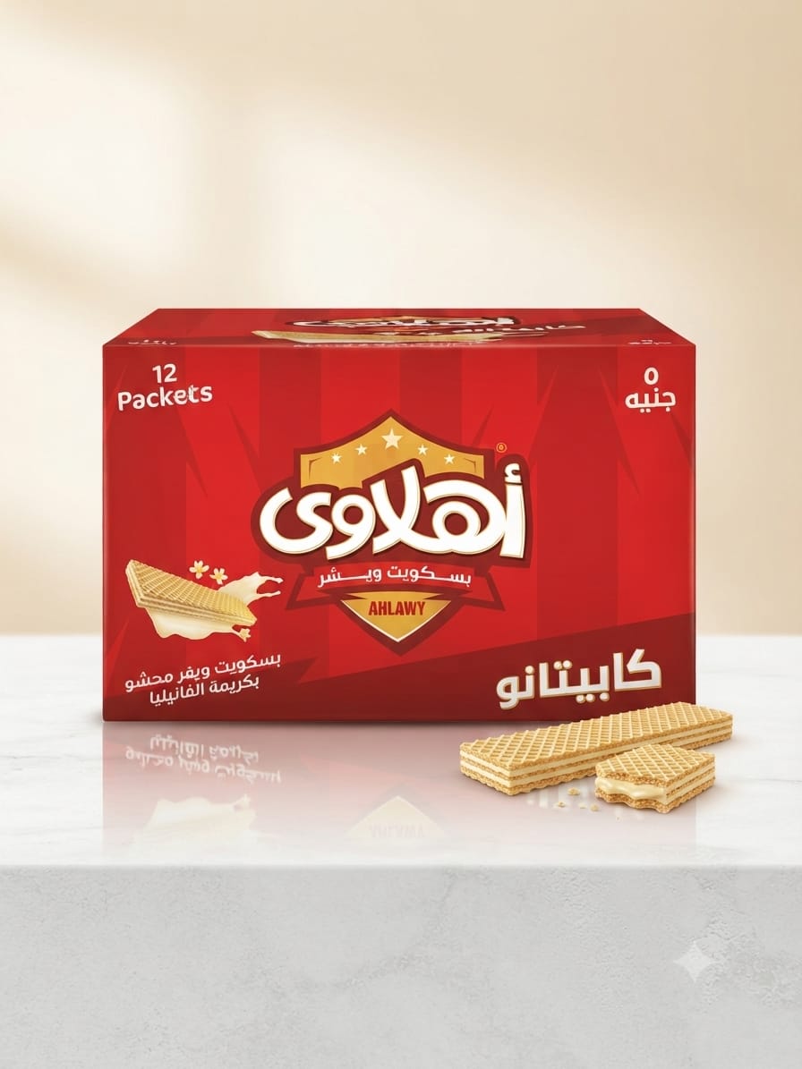 بسكويت اهلاوي ويفر كريمة